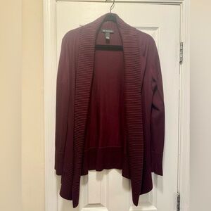 Maroon plum cardigan sweater